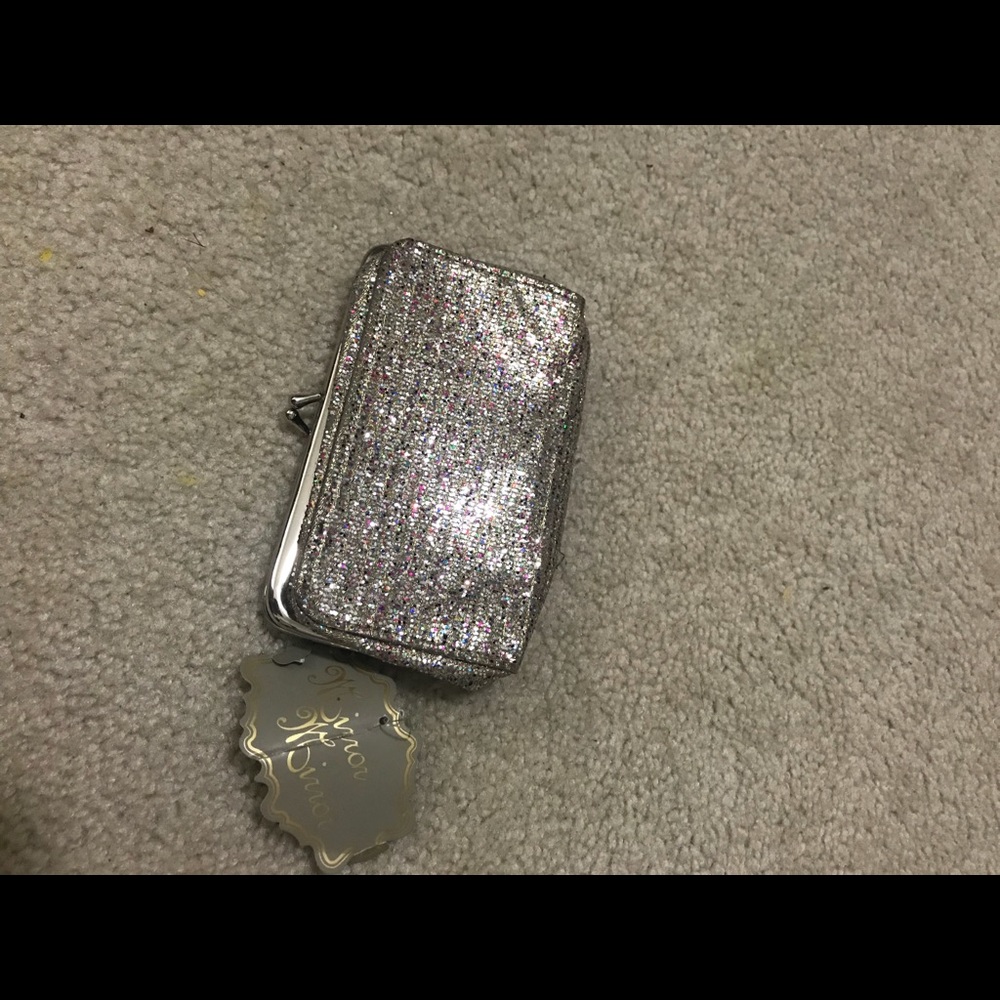 Gold glitter clutch purse